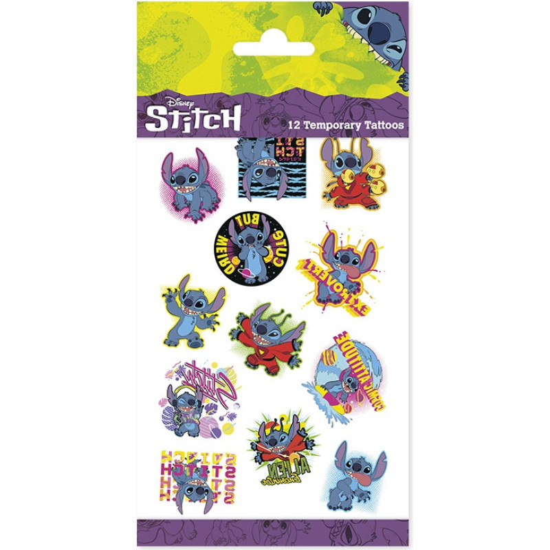 Pagaidu tetovējumi Stitch 12 tk