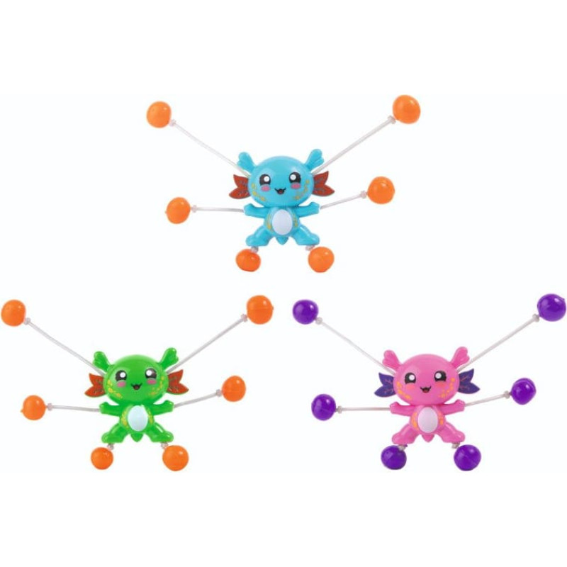 Trendhaus Lipīgā rotaļlieta logam - Kāpelējošais aksolotls (1 gab., 3 dizaini)