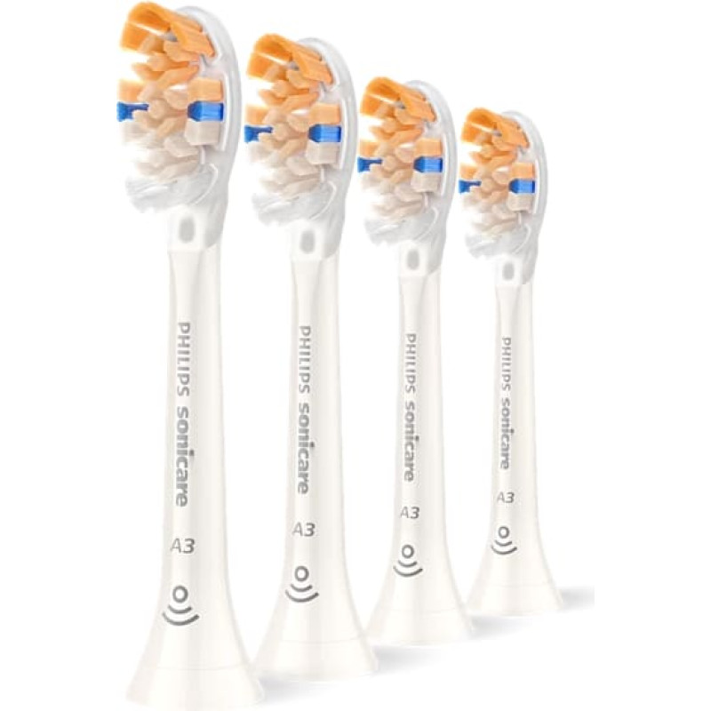 Philips Sonicare A3 Premium All-in-One zobu birstes uzgalis, 4gab, balts - HX9094/87