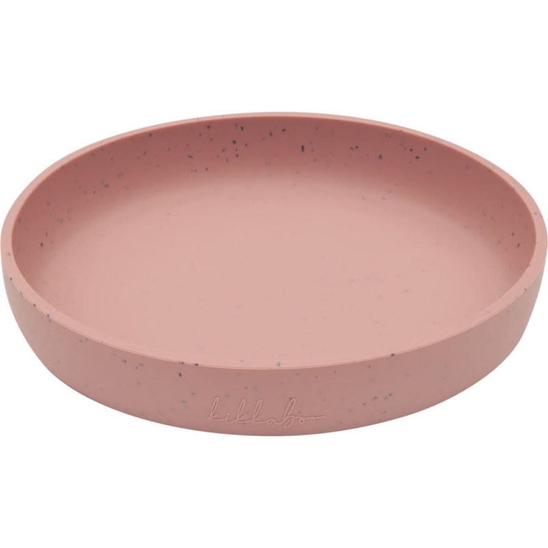 KIKKABOO Platinum silikona šķīvis Blush