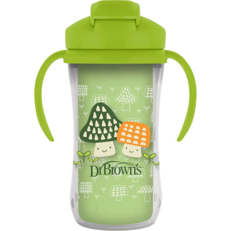 Dr.browns TC01203 Kubek termiczny ze słomką 300ml zielony + 12m