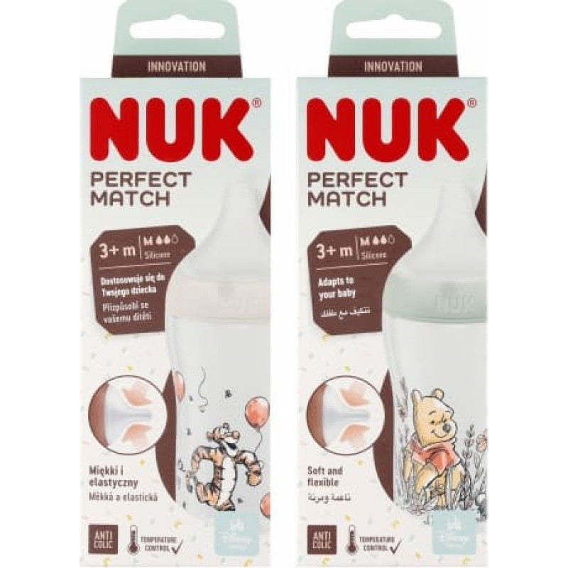 NUK 742027 Butelka silikonowa KUBUŚ PUCHATEK 260ml