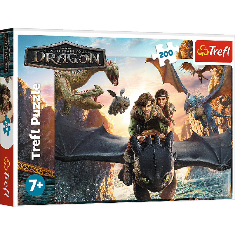 Trefl 13348 Puzzle 200 Szczerbatek i przyjaciele