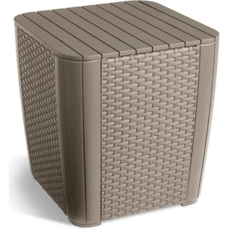 Keter Dārza galdiņš/uzglabāšanas kaste Luzon Flat Wicker bēšs