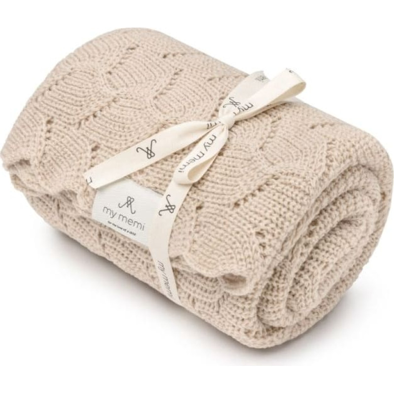 My Memi Dabīgas Merino vilnas pleds Warm Beige Swaddle - Premium Collection