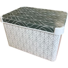 Curver Kaste ar vāku Deco Stockholm L 39,5x29,5x23,5cm Green Leaves