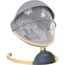 KIKKABOO Elektriskās šūpoles ar kustību uz sāniem Ashlee Light Grey 2025