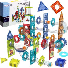 Woopie Klocki Magnetyczne Konstrukcyjne 3D Zestaw Edukacyjny Tor Kulkowy 113 el.