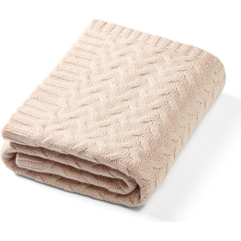 Babyono 1648/01 MERINO WOOL BLANKET LIGHT BEIGE