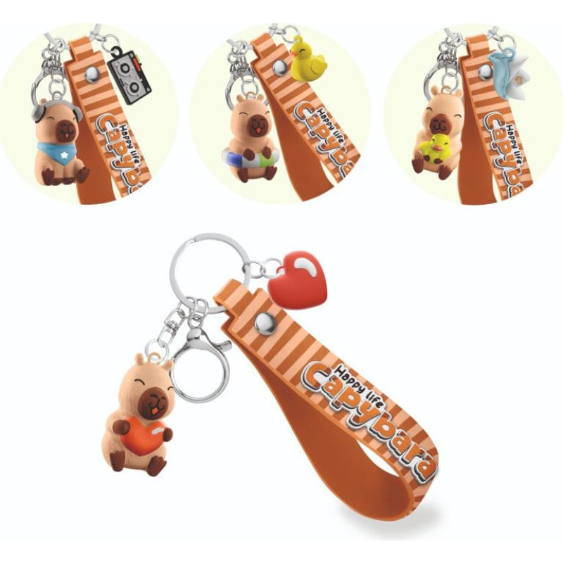 Trendhaus Atslēgu piekariņ&scaron; - Kapibara (1 gab., 4 dizaini)