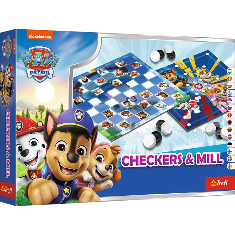 Trefl PAW PATROL Galda spēle Dambrete un Dzirnavas