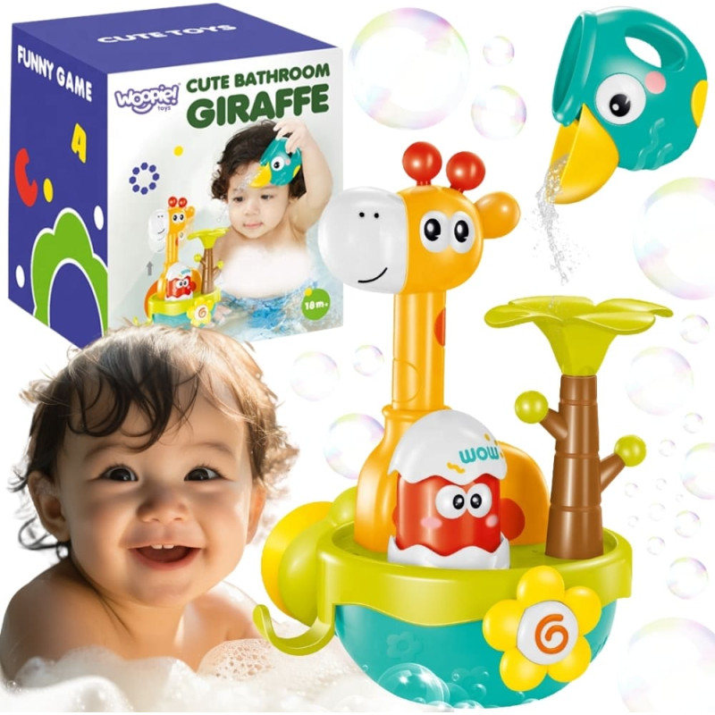 Woopie BABY Zabawka do Kąpieli Żyrafa z Lejkiem na Przyssawke