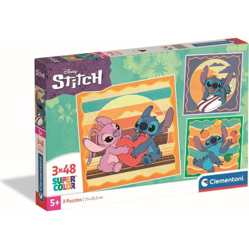 Clementoni puzle Disney Stitch, 3x48 gab., 25062