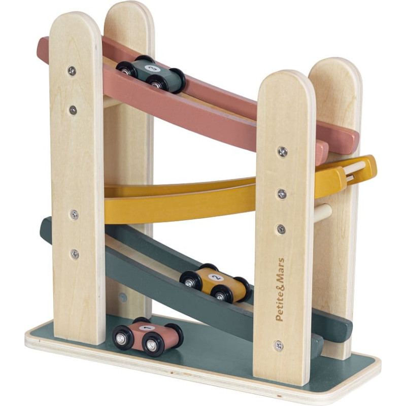 Petite&Mars 615726 Drewniana zabawka zjeżdżalnia - tor Milky Way Cosmic Blue 18 m+