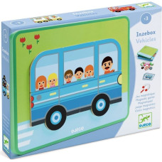 Djeco Koka magnēti metāla kārbā - Transportlīdzekļi