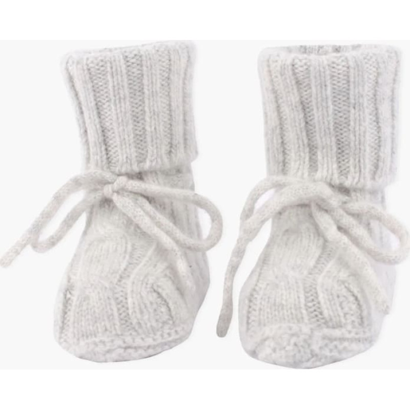 Livly Clothing Ka&scaron;mira zeķes Livly Cable Knit Cashmere Footies Grey