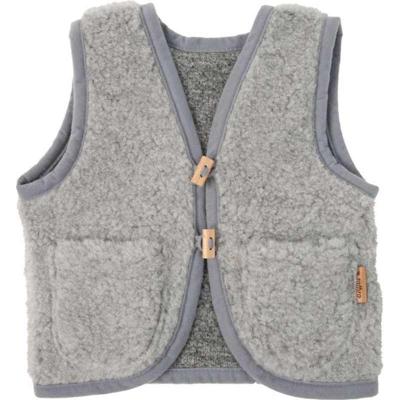 Wool baby vest Nevada 86/92 grey