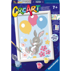 Ravensburger Krāsojamā glezna CreArt Series Rabbit with Balloons