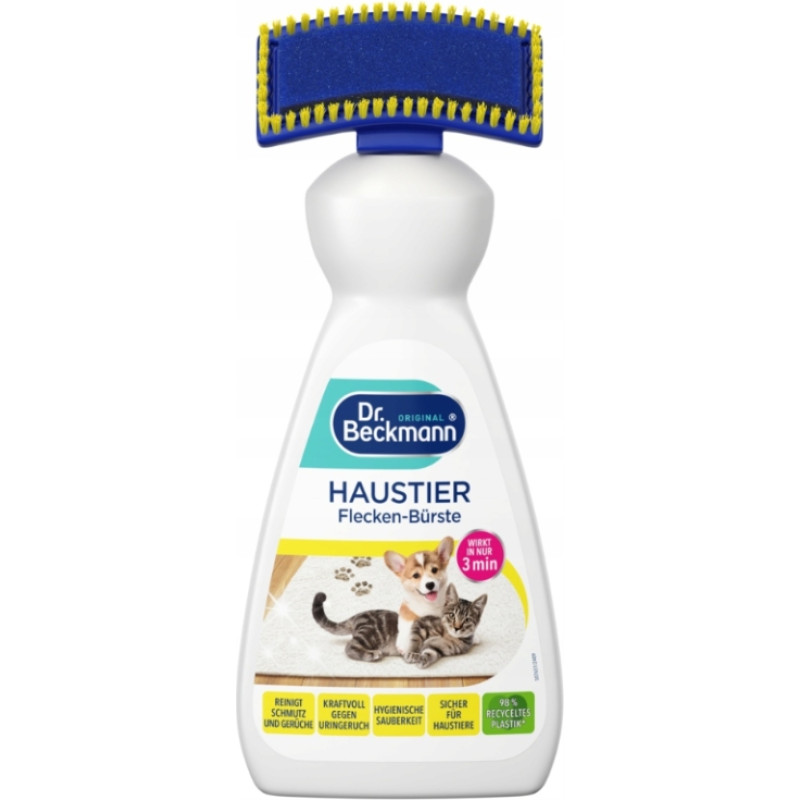 Dr.beckmann Mājdzīvnieku traipu un smaku noņēmējs ar birstīti 650ml