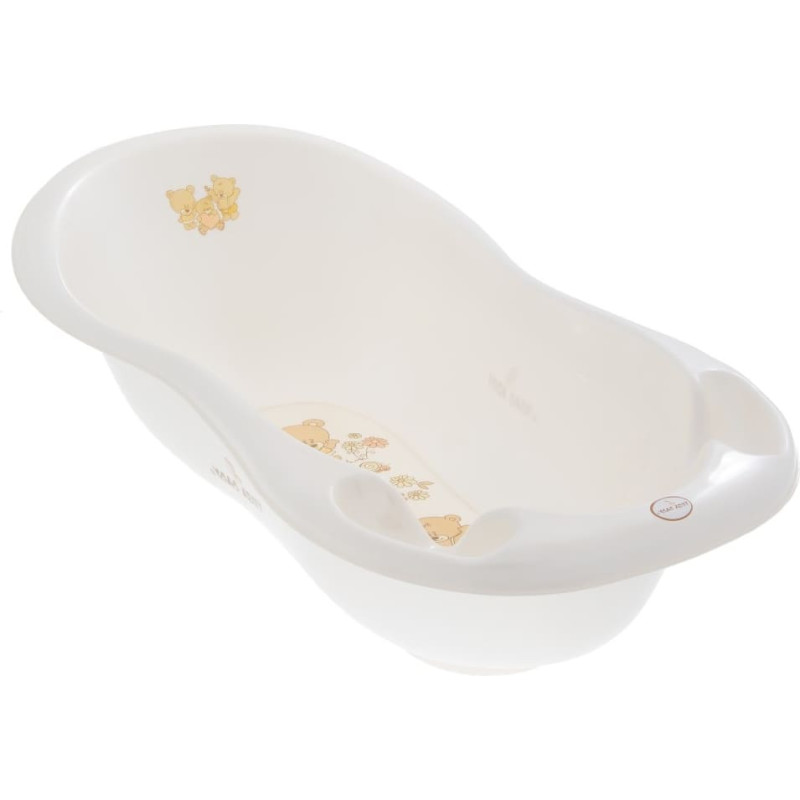 Tega Baby Vanna 102 cm ar korķi  BEAR white pearl TegaBaby MS-005OD