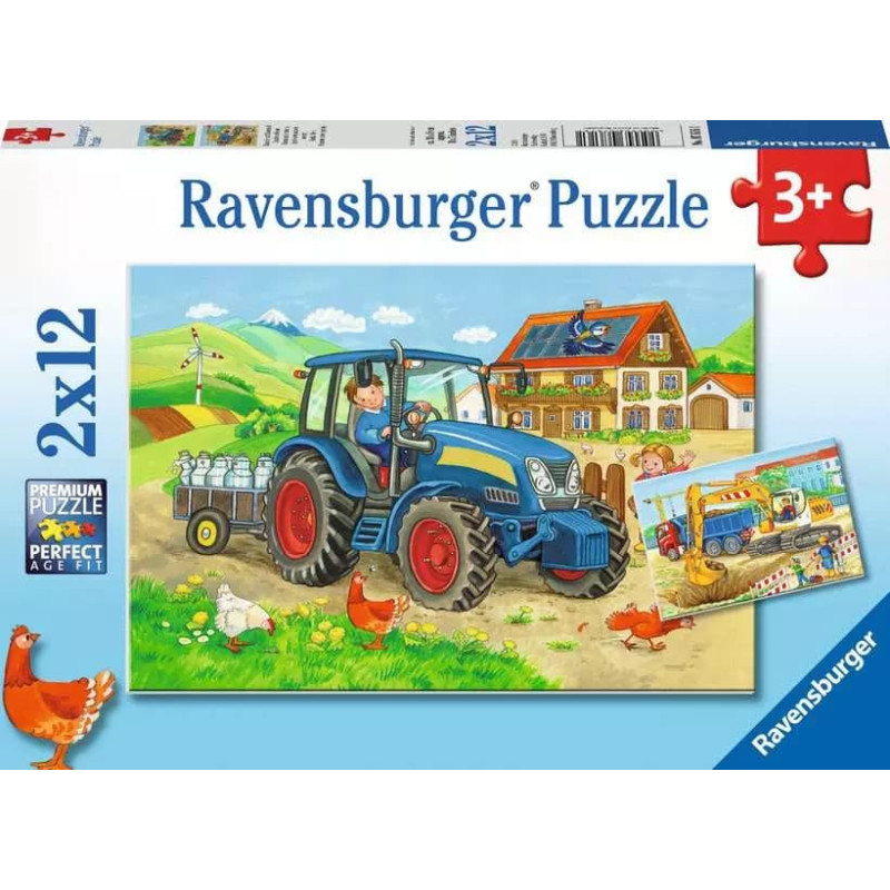 Ravensburger Puzle 2x12 gab. Lauku tehnika