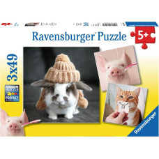 Ravensburger Puzle 3x49 gab. Jautrie dzīvnieki