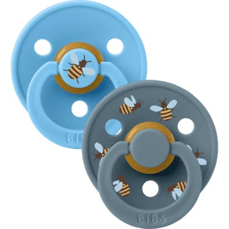 Bibs Studio Collection Colour Round apaļie mānekļi &ndash; Urban Garden Bumblebee Breeze Mix 0-6m 2gb.