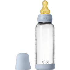 Bibs Stikla mazuļu pudelīte 240ml Baby Blue