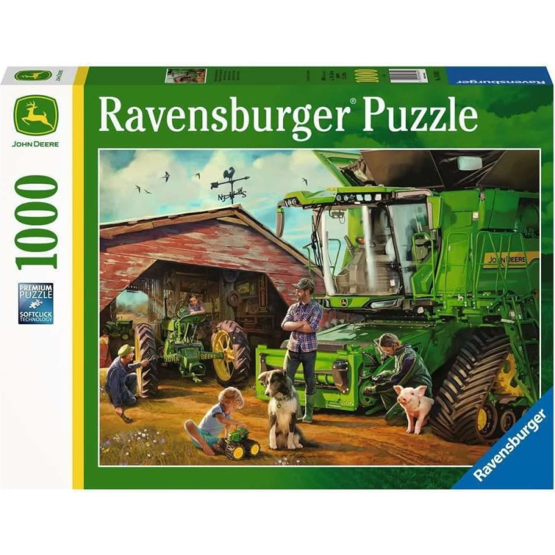 Ravensburger Puzle 1000 John Deere: toreiz un tagad