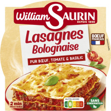 William Saurin Lazanja Boloņas mērcē ar liellopa gaļu, tomātiem un baziliku, trauciņā, 300g