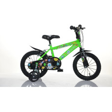 Bimbo Bike Bērnu velosipēds Bimbo Bike 14'' ''COSMOS'', melns/zaļ&scaron;