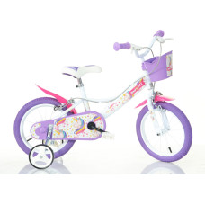 Bimbo Bike Bērnu velosipēds Bimbo Bike 14'' ''UNICORN'', balts/ violēts/ rozā
