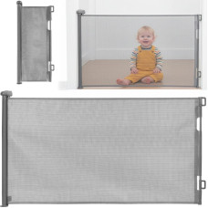 Springos Drošības barjera kāpnēm 80 cm, rullo žalūzijas durvīm, aizsargājošas, pelēkas