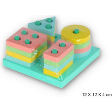 Other 46530 UKŁADANKA DREWNIANA PASTELOWA