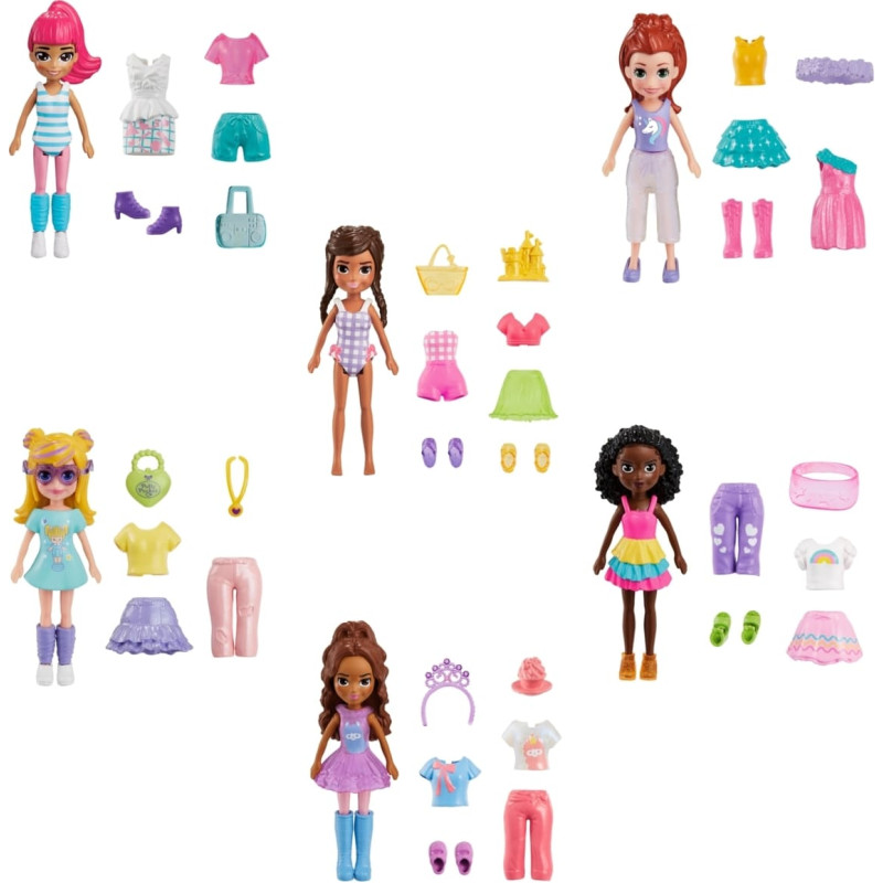 Polly Pocket Modes komplekts STYLE KEYCHAIN KIT &ndash; VIDĒJS (3) 1 GAB.