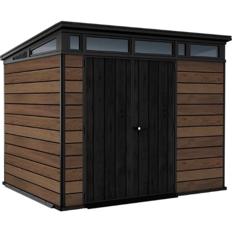 Keter Dārza šķūnis Deco Pent 9x7 valrieksts