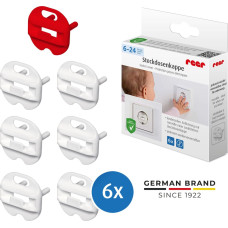 Reer Bērnu dro&scaron;ības aizsargi kontaktligzdām bērnu dro&scaron;ībai, 6 gab.