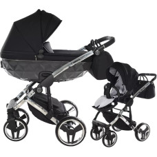 Junama Universālie rati 2 in 1 Diamond S-Line v3 -01 Melns/pelēks (black/grey)