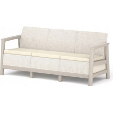 Keter Dārza dīvāns trīsvietīgs Scandi Linea 3 Seater Sofa oļu pelēks/gaiši bēšs