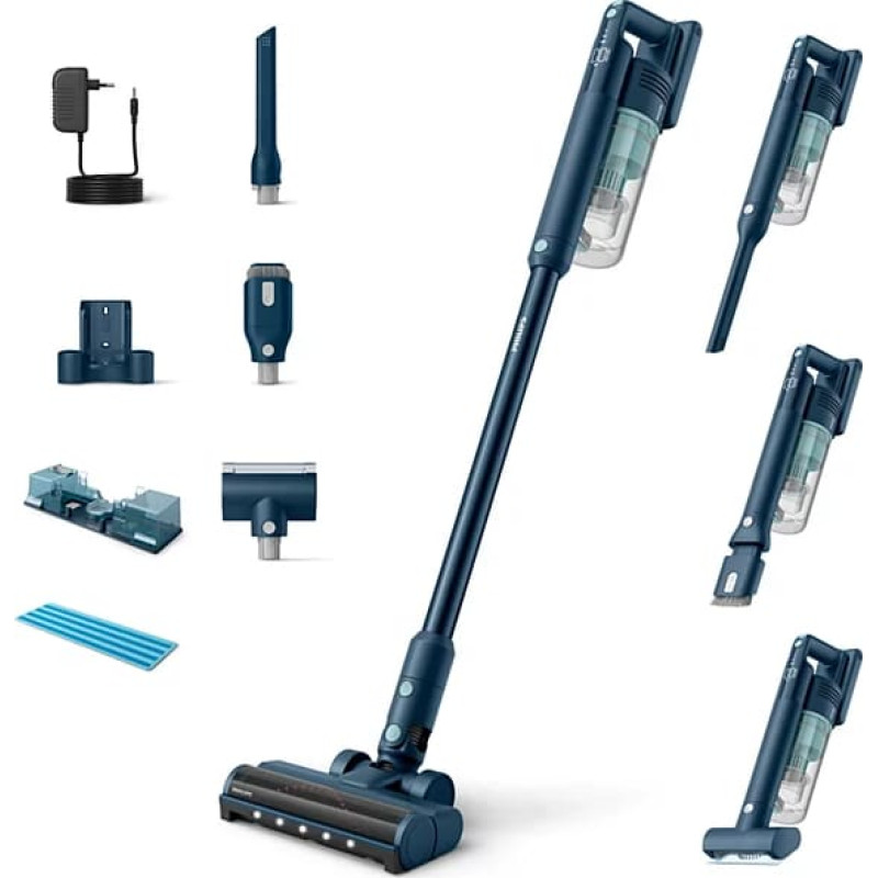 Philips 5000 sērijas bezvada spieķa tipa putekļsūcējs Pet, zils - XC5141/01