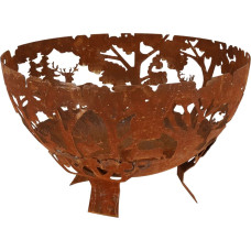 Dekoratīvs ugunskura trauks, rūsējošs tērauds, 58 x 58 x 36,6 cm
