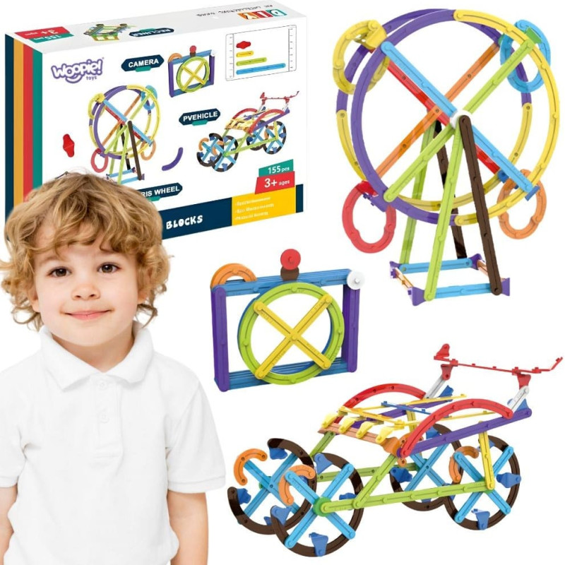 Woopie Mathematical Construction Blocks 3D Educational 155 pcs
