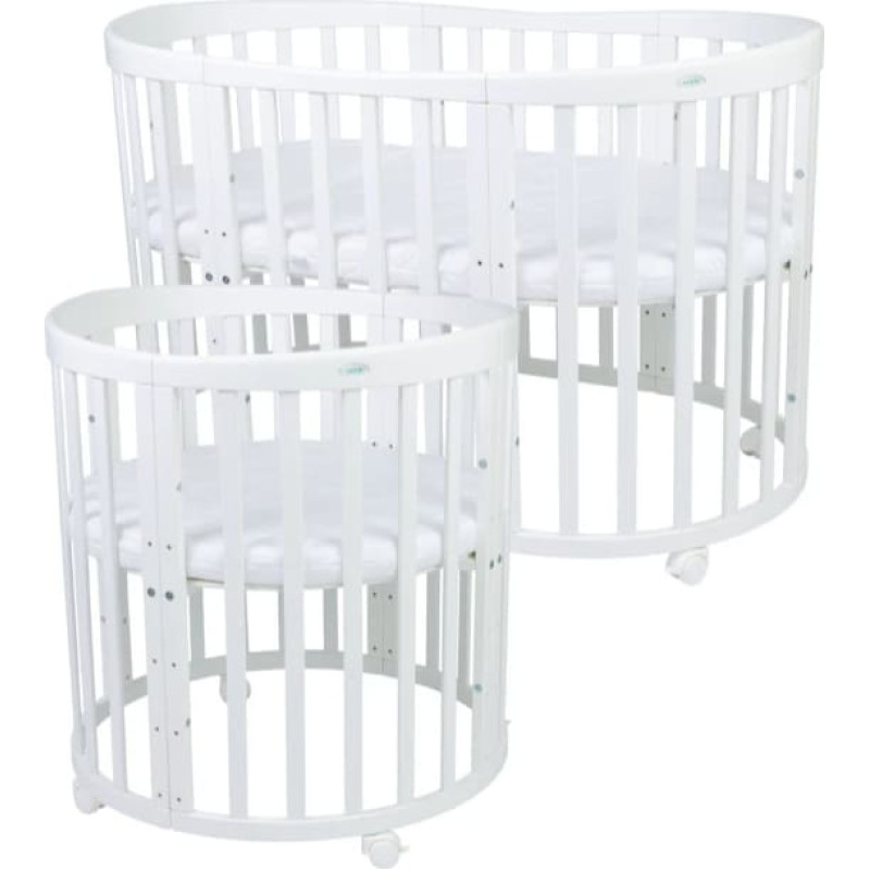 Transformējama koka gultiņa 7-in-1 White