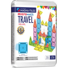 Magna-Tiles magnētiskais konstruktoru komplekts Travel Deluxe, 55 gab.