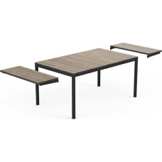 Keter Dārza galds pagarināms Deco Porto Nova Extendable 160-240 o&scaron;a koka tonis/melns