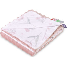 Sensillo BLANKET MINKY 75X100 FLORI DUSTY PINK