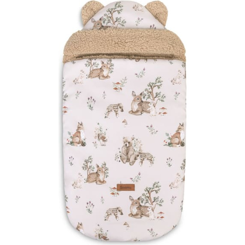 Sensillo SLEEPING BAG FOR CAR SEAT AND STROLLER 80X45 WOODLAND