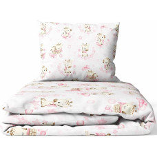 Ankras Bedding set - 6  parts - 120/90/360 - GIRAFFE - PINK