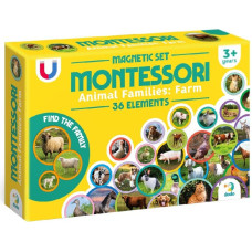 Dodo Attīstošā magnētiskā puzle Montessori Magnētiskais komplekts Dzīvnieku ģimenes: ferma