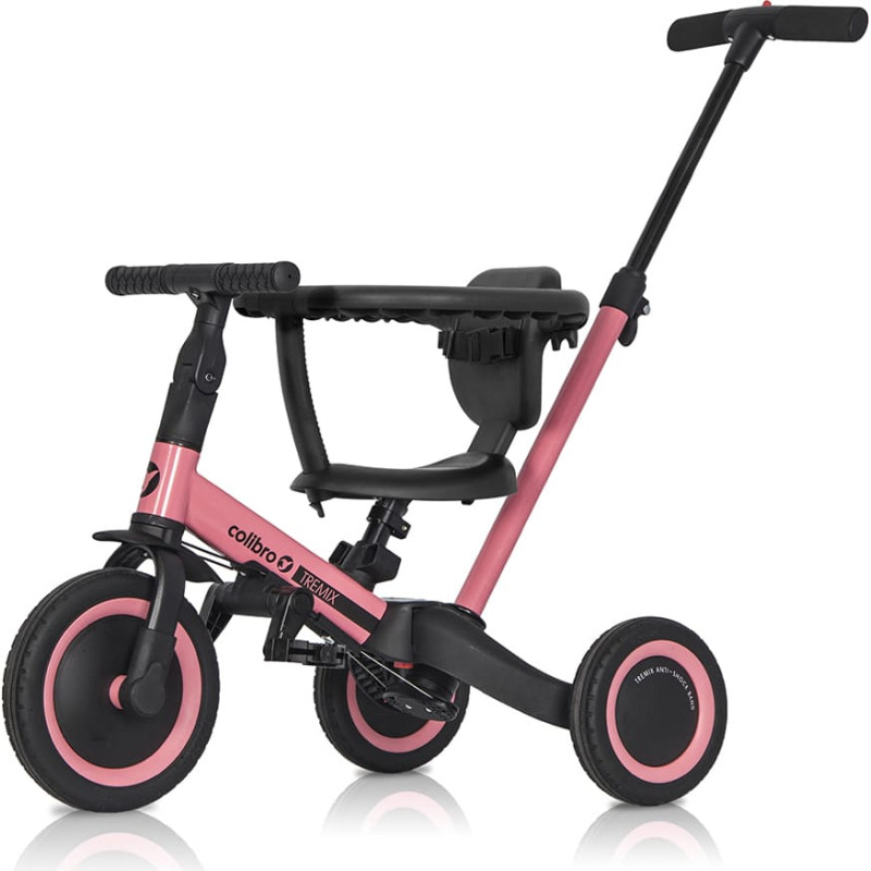 Colibro Tremix Up bērnu velosipēds 6 vienā — rozā